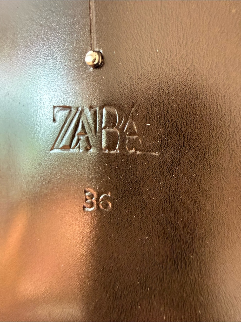 Zara Black Leather Open-Back Slide Mules - Picture 6 of 6
